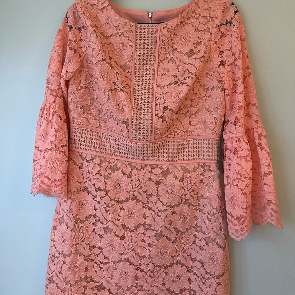 NWT Gorgeous Pink Lace Vince Camuto Dress sz 10